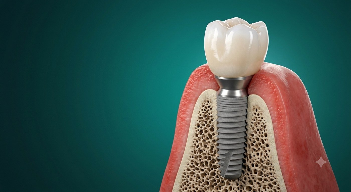 Implante dental Straumann en hueso
